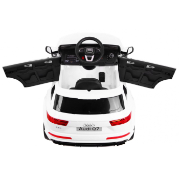 Audi Q7 Quattro S-Line na akumulator Biały + Pilot + Wolny Start + EVA + Radio MP3 LED